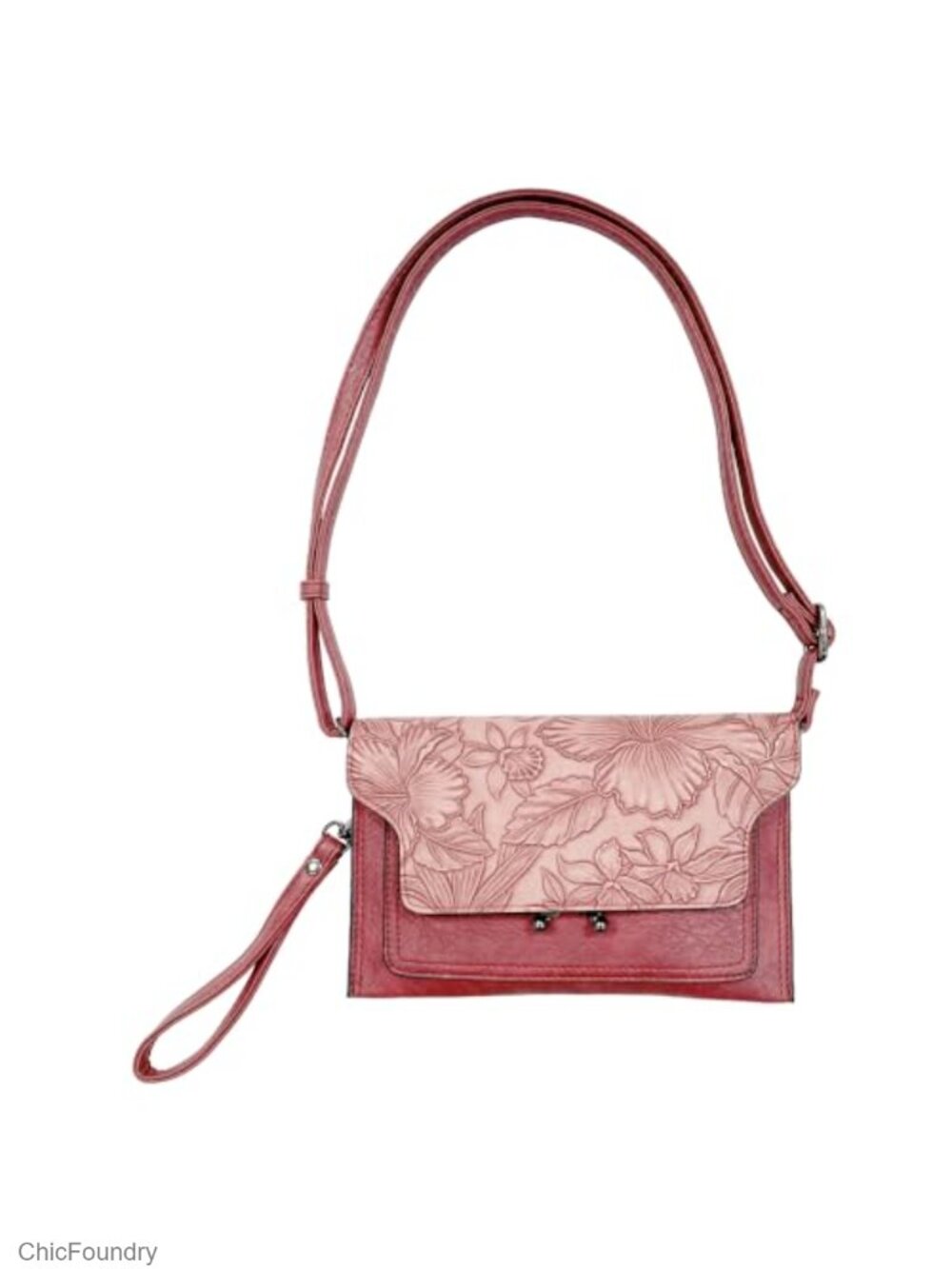 Vegan Leather Clutch Crossbody Bag Adjustable Strap Handbag